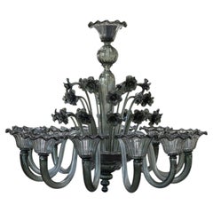 Notte Veneziana Large Glass Floral Chandelier