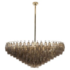 Geometric smoke brown Glass Chandelier