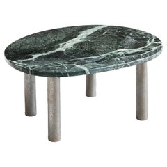 Couchtisch „Aster Verde Alpi“ aus Marmor und Metall