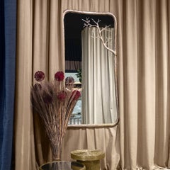 Espejo de pared «Grand Ramage Gold Champagne» de yeso y cristal