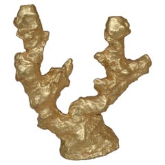 Flux II Kerzenhalter aus Goldkeramik
