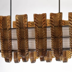 Barcelona Amber Glass 9-light Chandelier