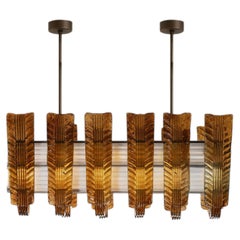 Barcelona Amber Glass 9-light Chandelier