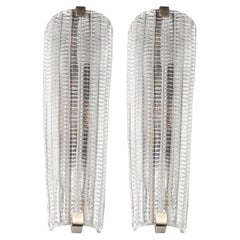 2er-Set „Astoria“ Wandleuchten aus transparentem Glas