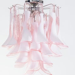 Artemide Pink Glass Chandelier