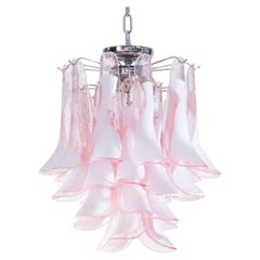Artemide Pink Glass Chandelier