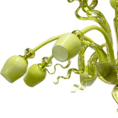 Lampadario in vetro verde Callesverde