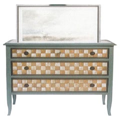 Fiesole with retractable TV mechanism Hand-Painted Dresser
