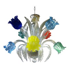 Musa Multicolor Glass Chandelier