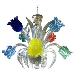 Musa Multicolor Glass Chandelier