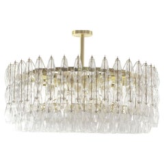Poliedri Cristallo Transparent Glass Chandelier