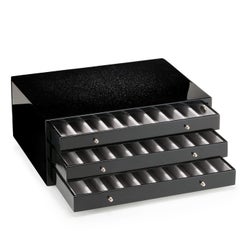 Firenze Black 3-Drawer Pen Box