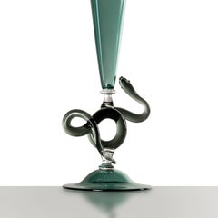 Ironia 04 Lagoon-Green Sculptural Flute