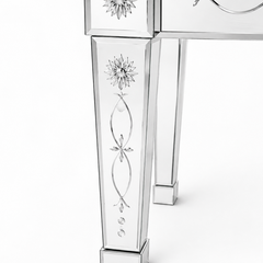 Atena Mirrored Murano Glass Dining Table