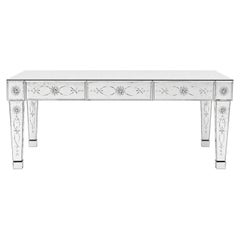 Atena Mirrored Murano Glass Dining Table