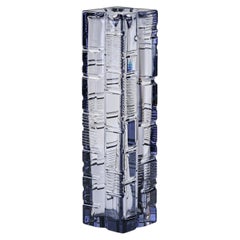 Smoky Ladder Big Crystal Vase