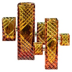 Cactus Large Amber Crystal Decorative Vase
