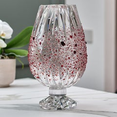Graffiante Red Details Crystal Decorative Vase