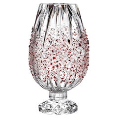 Graffiante Red Details Crystal Decorative Vase