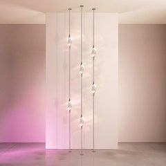 Lampadaires « Il Pezzo 12 Composition B » en laiton nickelé, du sol au plafond