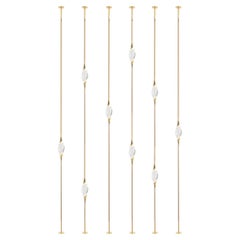 Il Pezzo 12 Composition E Gold-Finish Brass Floor to Ceiling Lamps