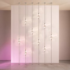 Lampadaires « Il Pezzo 12 » en laiton finition nickel, du sol au plafond