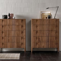 Domino 5-Drawer Canaletto Walnut Chest of Drawers