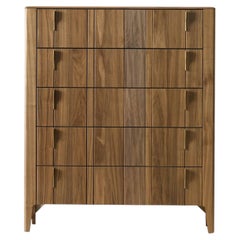 Domino 5-Drawer Canaletto Walnut Chest of Drawers