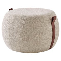 Domino Beige Boucle Pouf