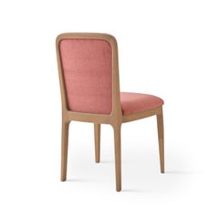 Shangai Salmon-Pink & Elm-Finished Chair