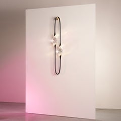 Il Pezzo 12 Black and Gold Brass Wall Sconce