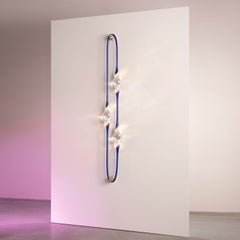 Il Pezzo 12 Blue Majorelle and Gold Brass Wall Sconce