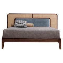 Letto "Shanghai Rattan" e "Blue Nabuk"