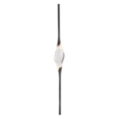 Il Pezzo 12 Satin Brass and Calcatta-Gold Marble Floor Lamp