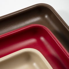 Marea Small Rectangular Beige Saddle Leather Tray