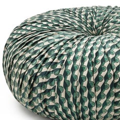 Riccio Large Round Jade Green Pouf