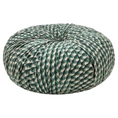 Riccio Large Round Jade Green Pouf