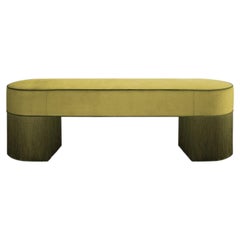 Deco Green Velvet with Fringes Bench