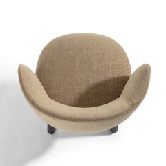 Isabel Beige Fabric with Black Ash Wood Legs Dining Chair