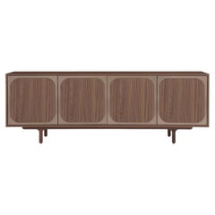 Margarette 4-Door Sideboard in Canaletto Walnut Wood