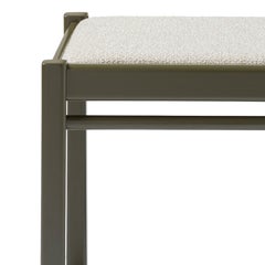 Tabouret en hêtre laqué brun Ibisco