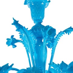 Filli Light Blue Glass Chandelier
