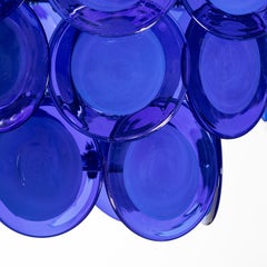 Mina Blue Glass Chandelier