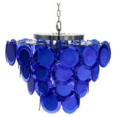 Mina Blue Glass Chandelier