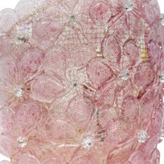 Fiori Pink Mother-of-Pearl Shaded Glass Wall Lamp