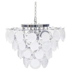 Mina White Glass Chandelier