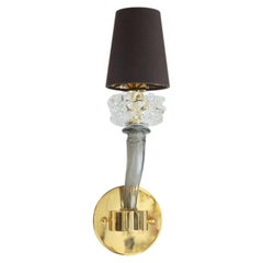 Shapes Low Smoked Glass with Black Lampshade Wall Lamp