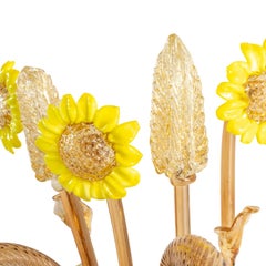 Girasoli Yellow Glass Wall Lamp