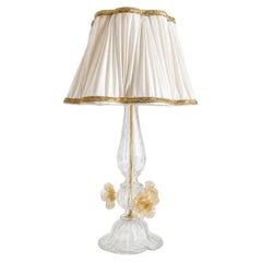 Masha Small Crystal with Ivory Lampshade Table Lamp
