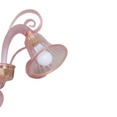Belle 2-Light Pink Glass Wall Lamp